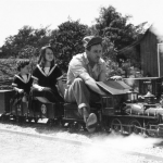 Walt Disney and his backyard Railroad